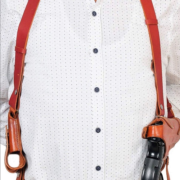 Leather Shoulder Holster Fit Glock 19 23 26 27 32 - Picture 2 of 6